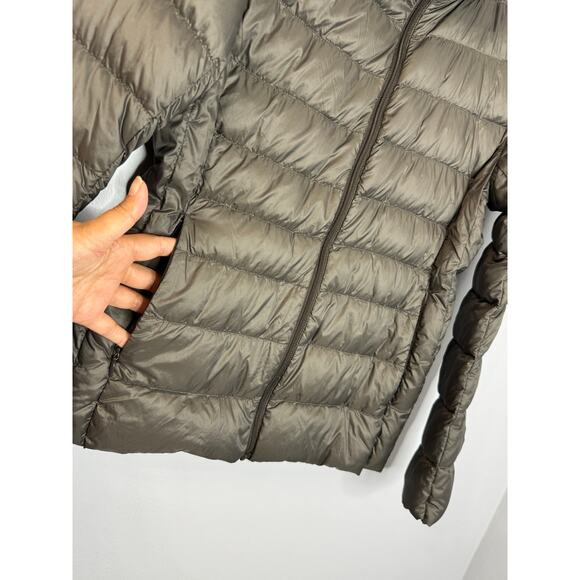 Uniqlo Ultra Light Down Puffer Jacket Girls Small Grey - Picture 2 of 9